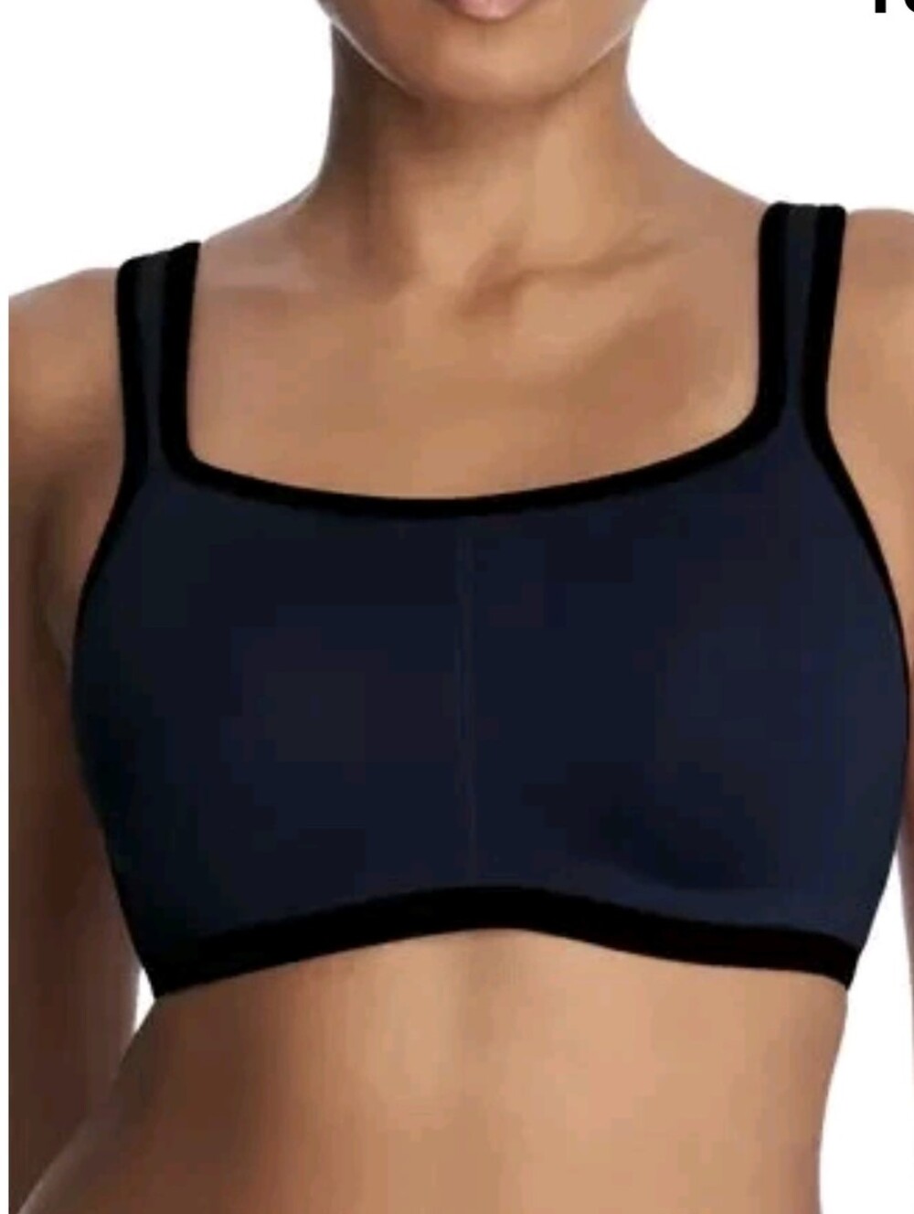 NATORI Size 36G Yogi Black & Blue Contour Convertible Sports Bra Msrp $72